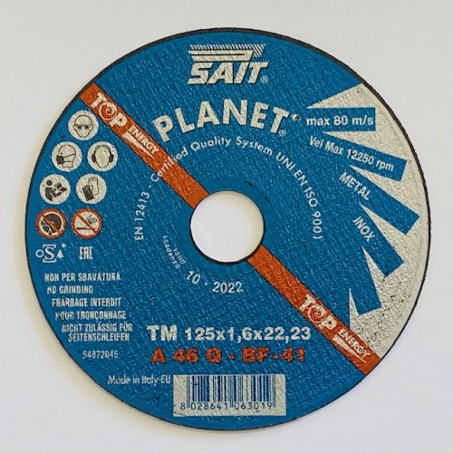 Круг отрезной 125x1.6x22 PLANET-TM A46Q