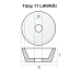 Lihvkäi tass 11 125x50x32 14A 40O (40CT1) 6V352