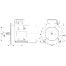 Электродвигатель 1,5kW 1420rpm ML2-90L-4 230V B35