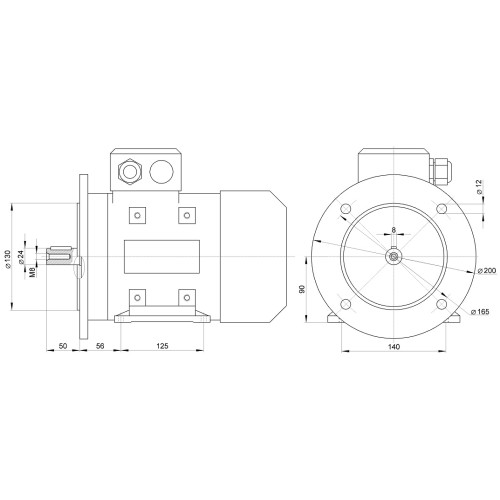 Elektrimootor 1,5kW 1420rpm ML2-90L-4 230V B35