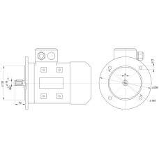 Elektrimootor 1,1kW 2900rpm T3AB80B-2 230/400V B5, piduriga 8Nm