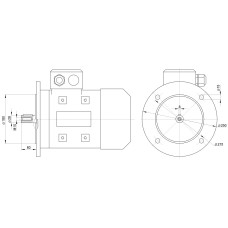 Электродвигатель 4,0kW 1450rpm T3AB112MA-4 400/690V B5, с тормозом 60Nm