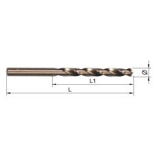 Metallipuur Ø 5,0 mm HSS-CO DIN338 silindrilise sabaga