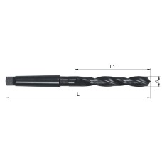 Metallipuur Ø 10,75 x 206mm HSS-R DIN341 koonussabaga MK1