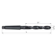 Metallipuur Ø 15 mm HSS-R DIN345 koonussabaga MK2