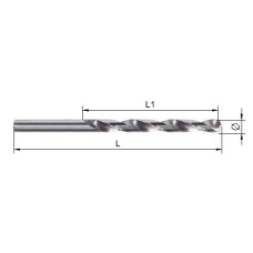 Metallipuur Ø 0,4 mm HSS-G DIN338 silindrilise sabaga