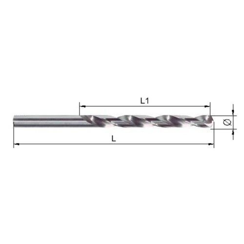 Metallipuur Ø 0,6 mm HSS-G DIN338 silindrilise sabaga