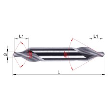 Tsentripuur kahepoolne Ø 1,0 mm R6M5