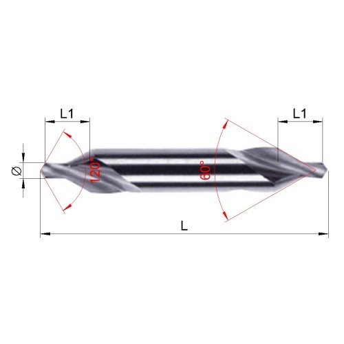 Tsentripuur kahepoolne Ø 1,0 mm R6M5