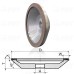 Алмазный шлифовальный круг 12A2-45 100x21x4x16x22.2 250/200 для обработки стекла и природного камня