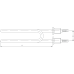 Kütteelement 3.0kW 230V, 12.841, "kelgud"-325x33mm, M14x1.5