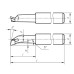 Расточной резец для глухих отверстий  2141-0011/25x25x240мм VK8