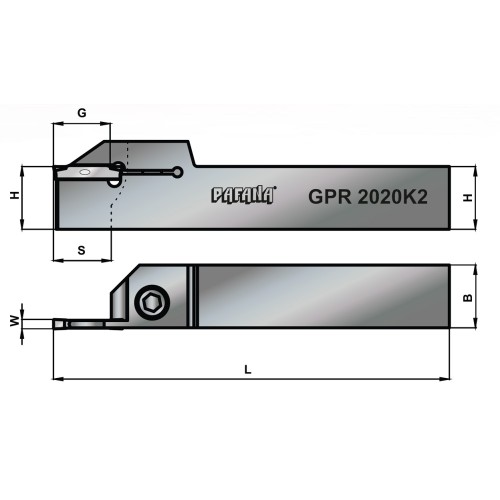 Резец токарный GPR 2525M3  (PT_-22-3.0-0.3)