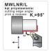 Резец токарный MWLNR 2525M08 (WN..0804..)