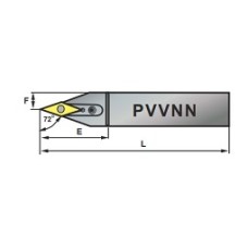 Резец токарный PVVNN 2525-16 (VN..1604rr)