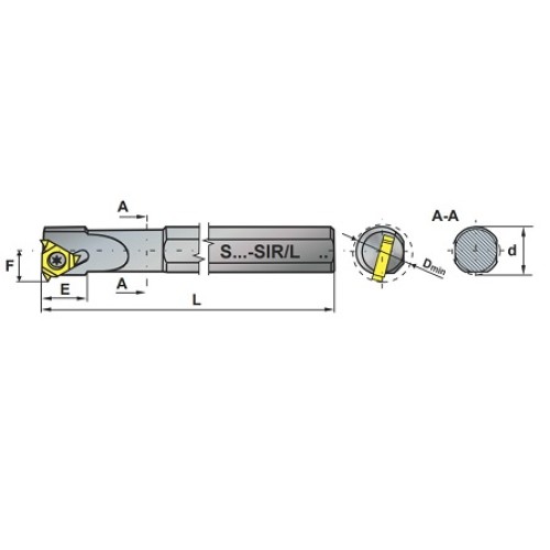 Резец токарный S16M-SIR16 (3IR....)