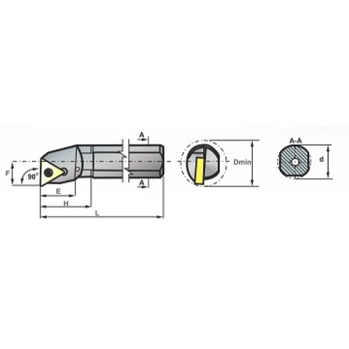 Резец токарный S16R-STFCR11 (TC..1102rr)