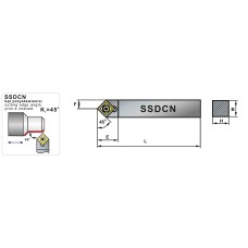 Резец токарный SSDCN 1616-09 (SC..09T3..)