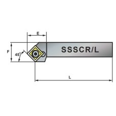 Резец токарный SSSCR 1616-09 (SC..09T3rr)